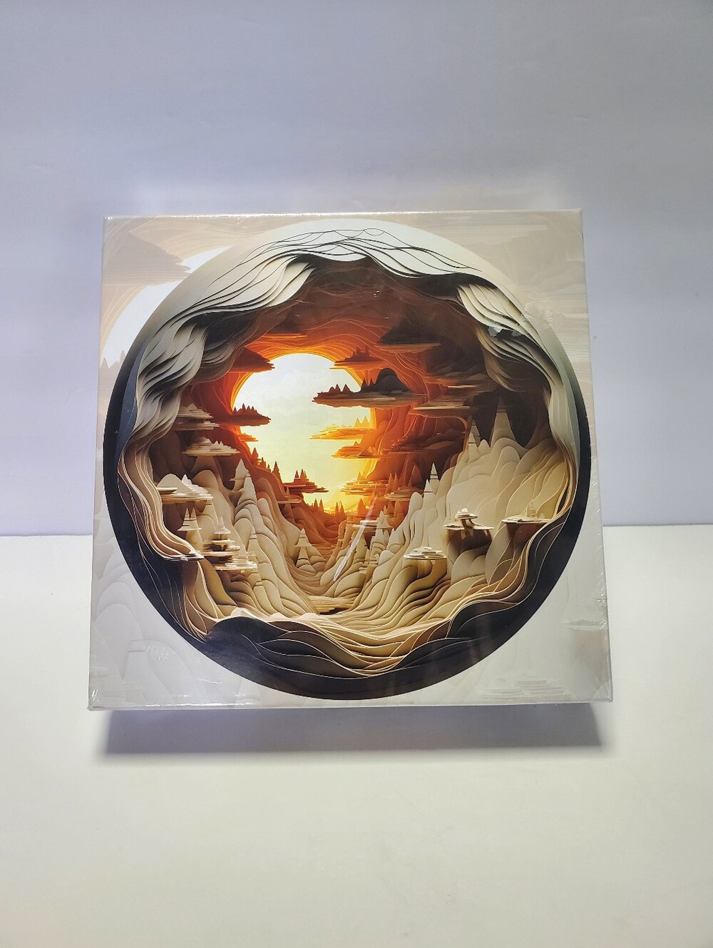1000-Piece Round Jigsaw Puzzle 3D "Visual Dawn Inside a Cave" Bgraamiens New